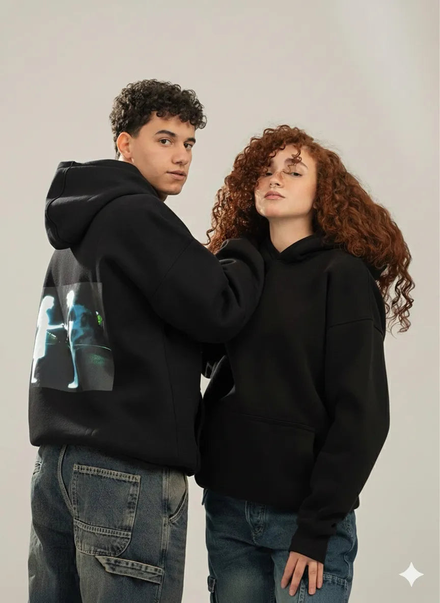 It’s Ending Black Graphic Hoodie – Baggy Fit