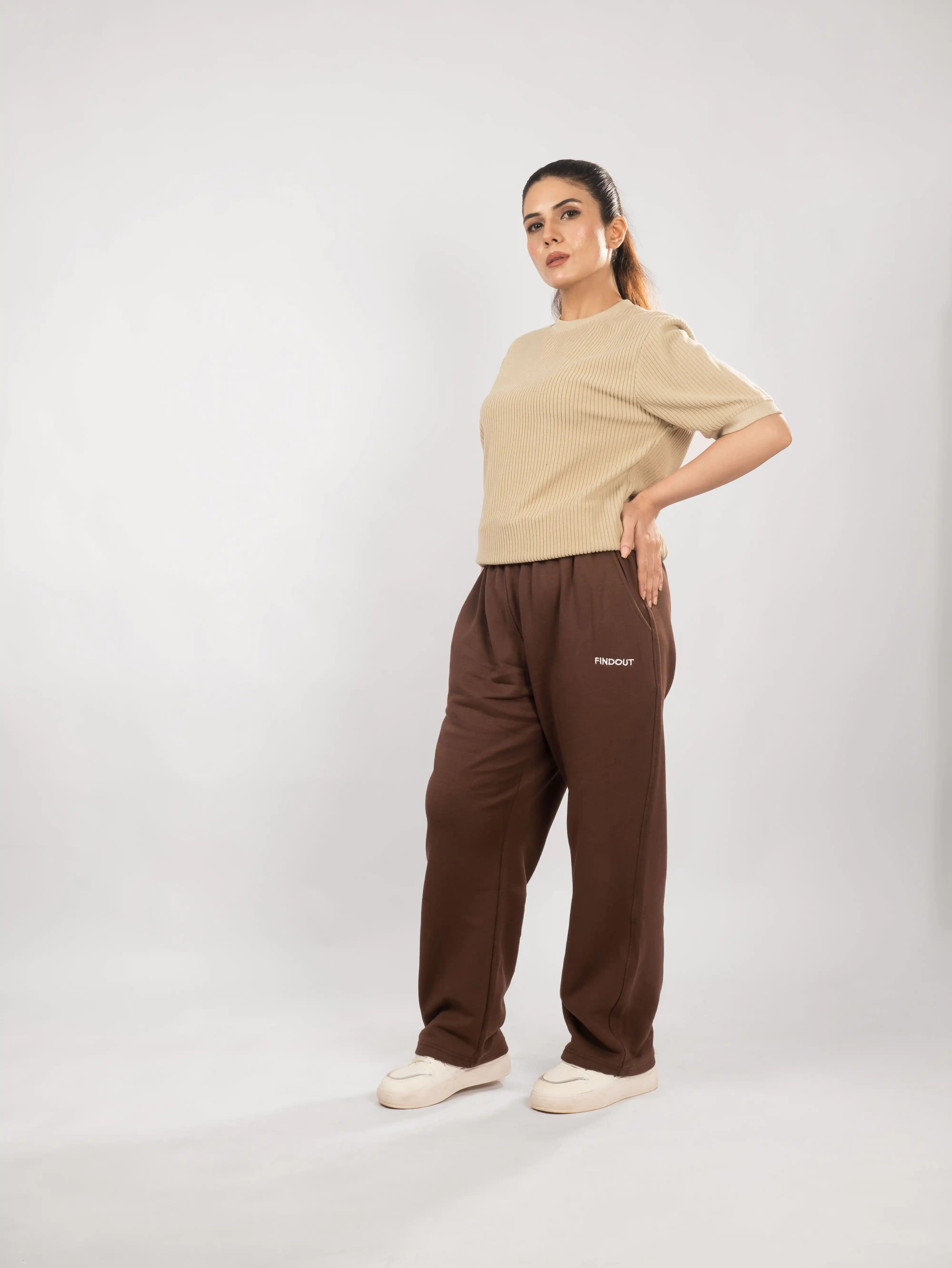 Camel Waffle Knitted Tee