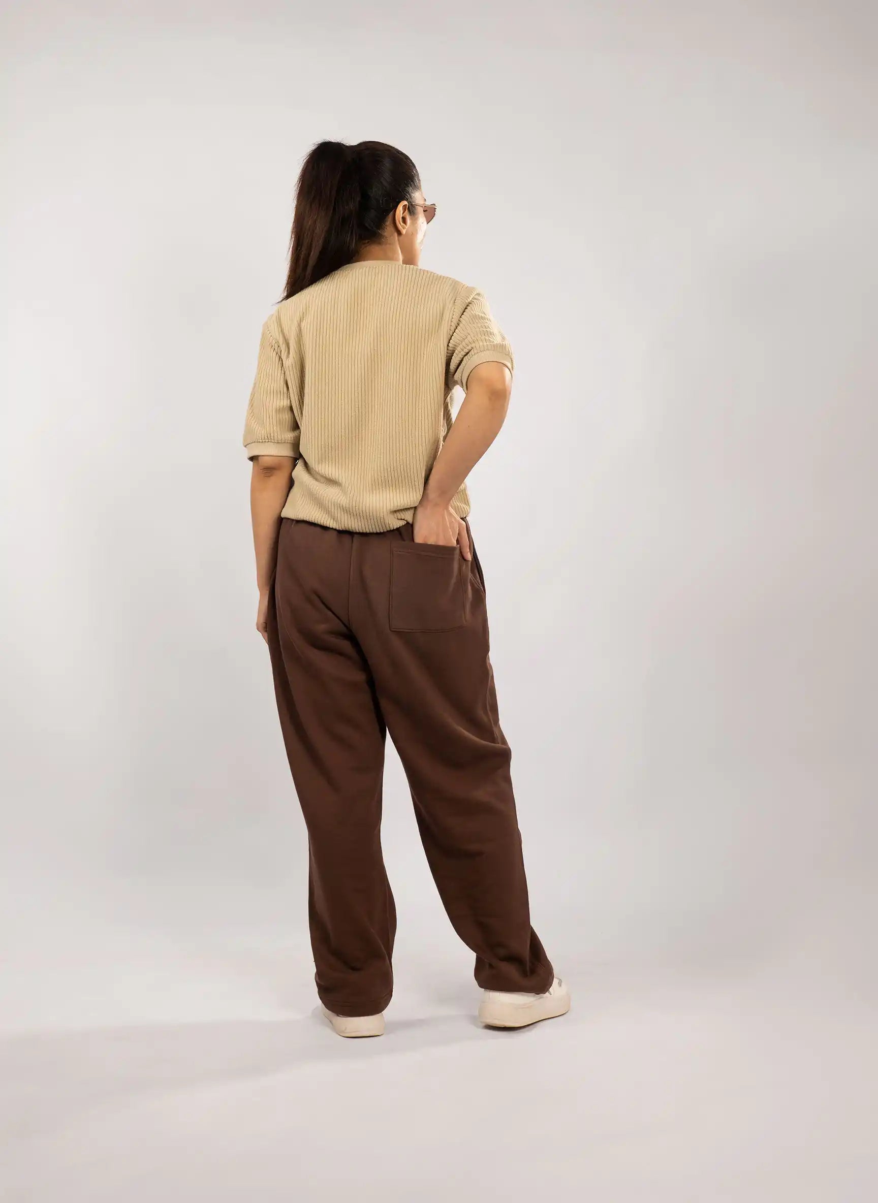 Chocolate Brown Baggy Trouser
