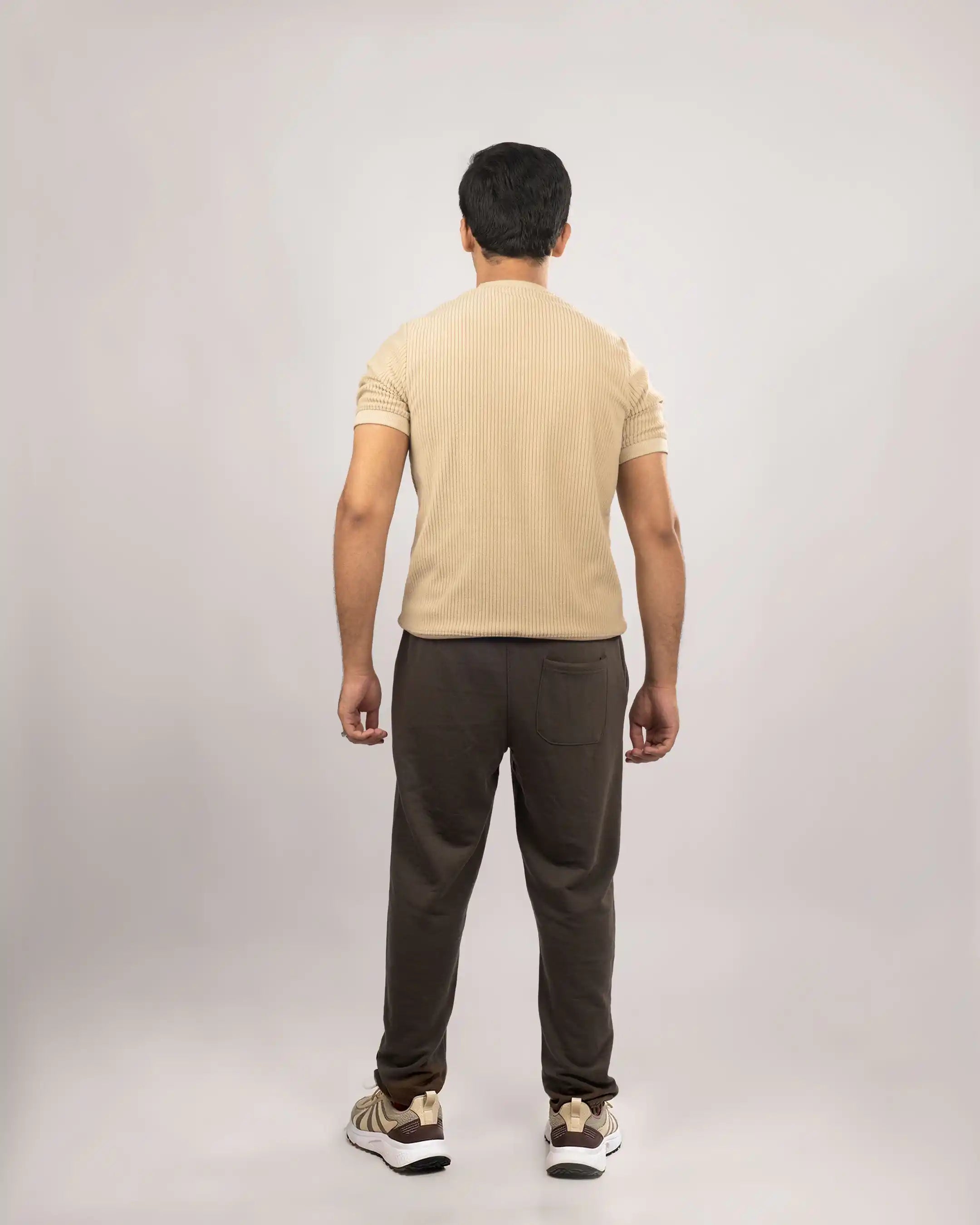 Camel Waffle Knitted Tee