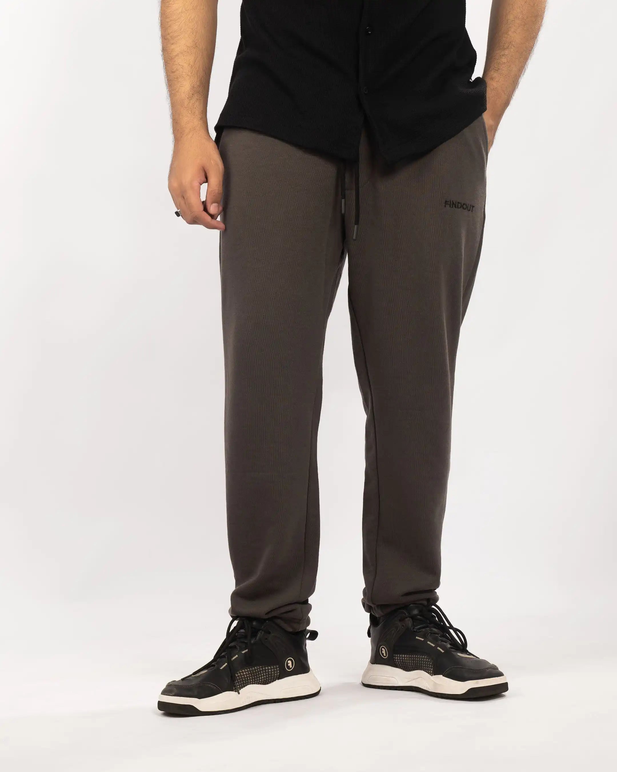 Charcoal Grey Boxy Fit Trouser