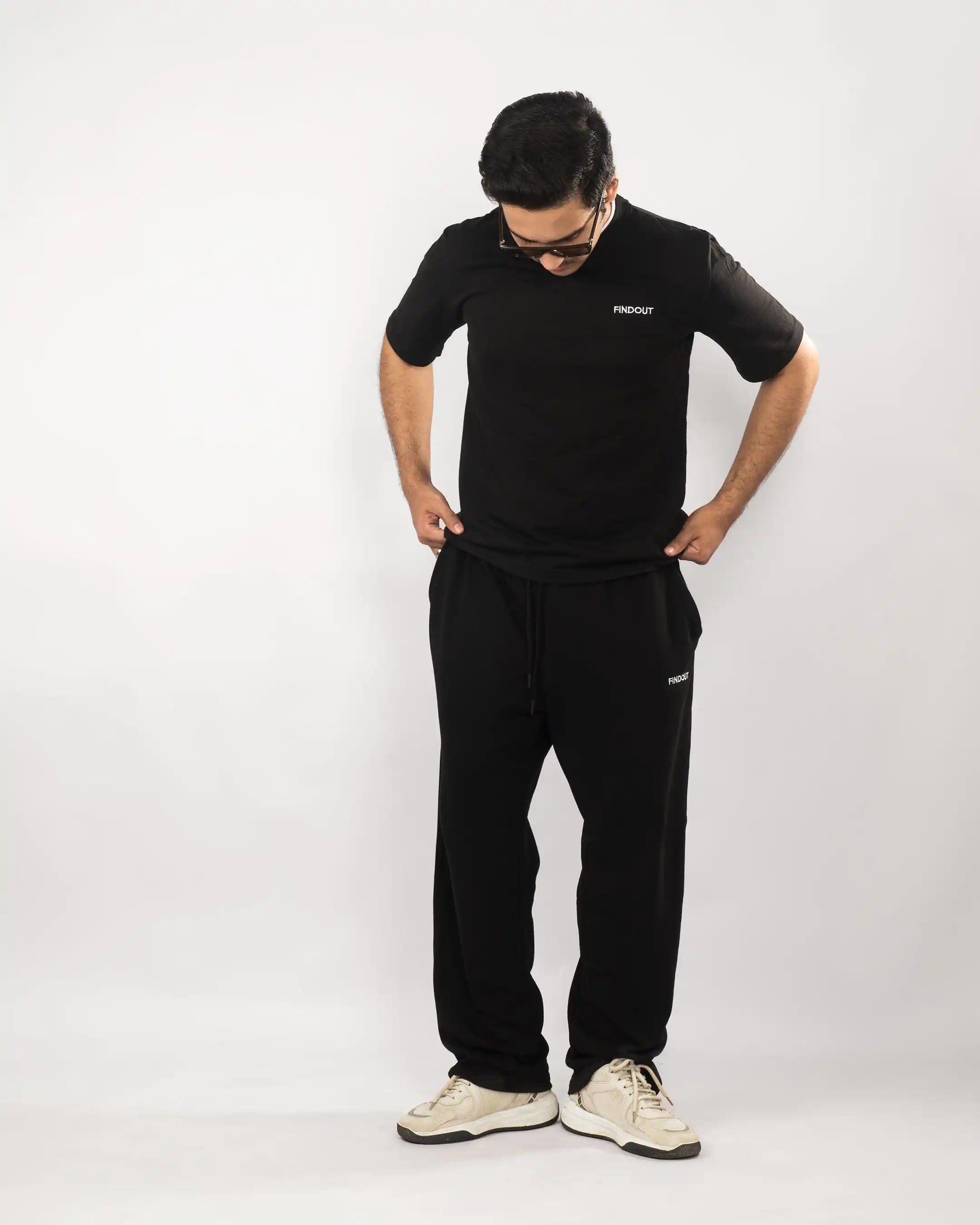 Black Embroidered Tee