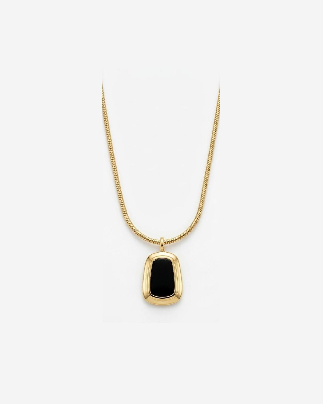 Black Stone with Gold Plated