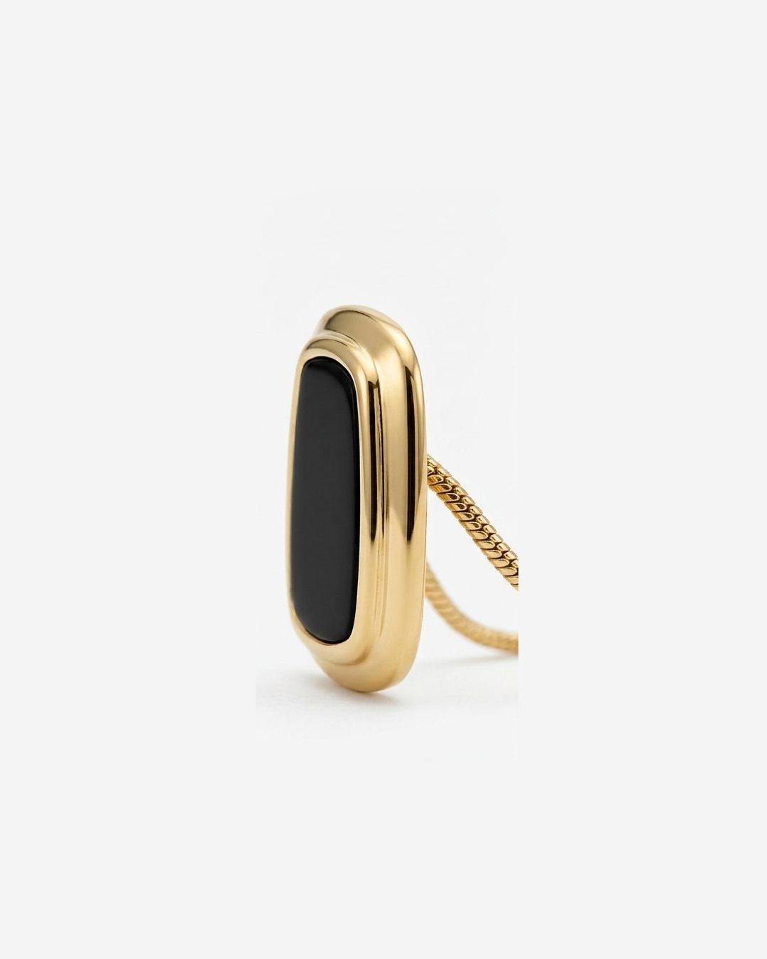 Black Stone with Gold Plated