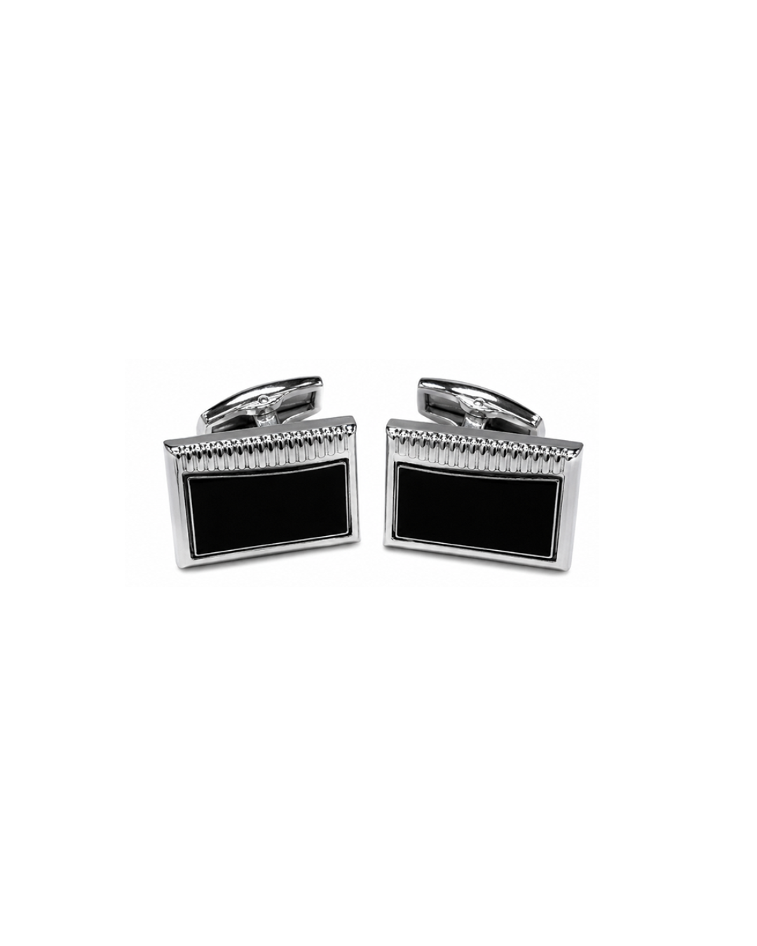 Square with Black Stone Cufflink