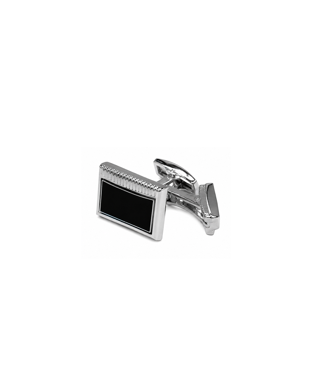 Square with Black Stone Cufflink