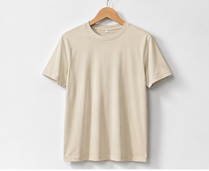 Beige Plain T-Shirt