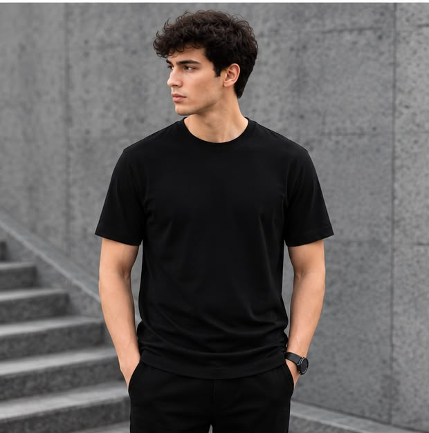 Black Plain T-Shirt