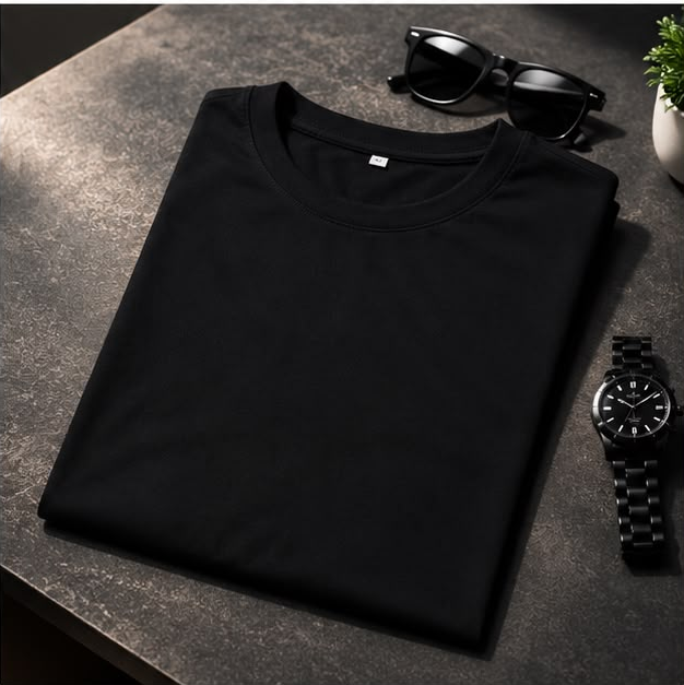 Black Plain T-Shirt