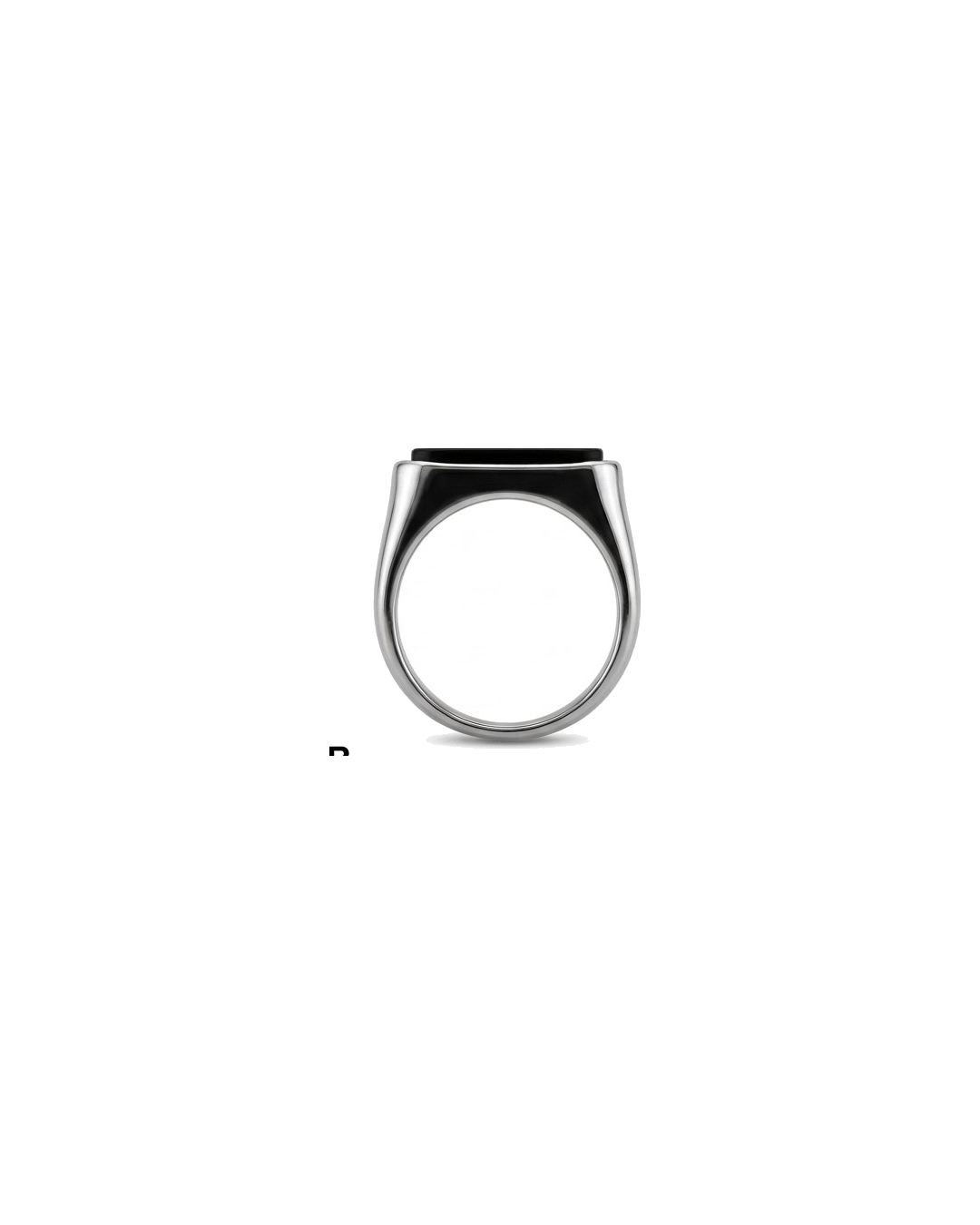 Square in Silver Sign Ring