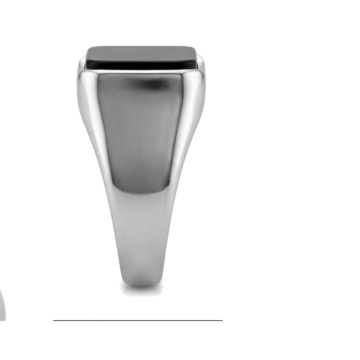 Square in Silver Sign Ring