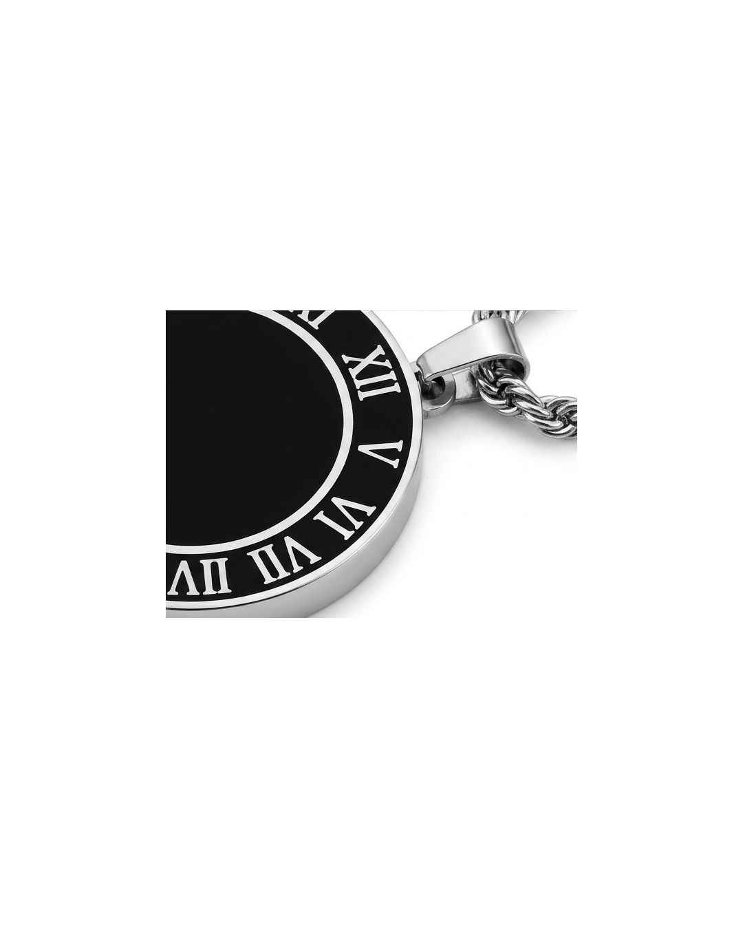 Black Round Clock Locket