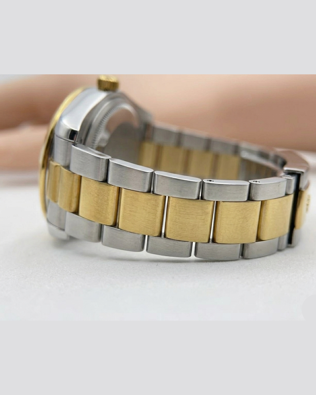 Rolex Silver Dial Gold & Silver Plated watch
