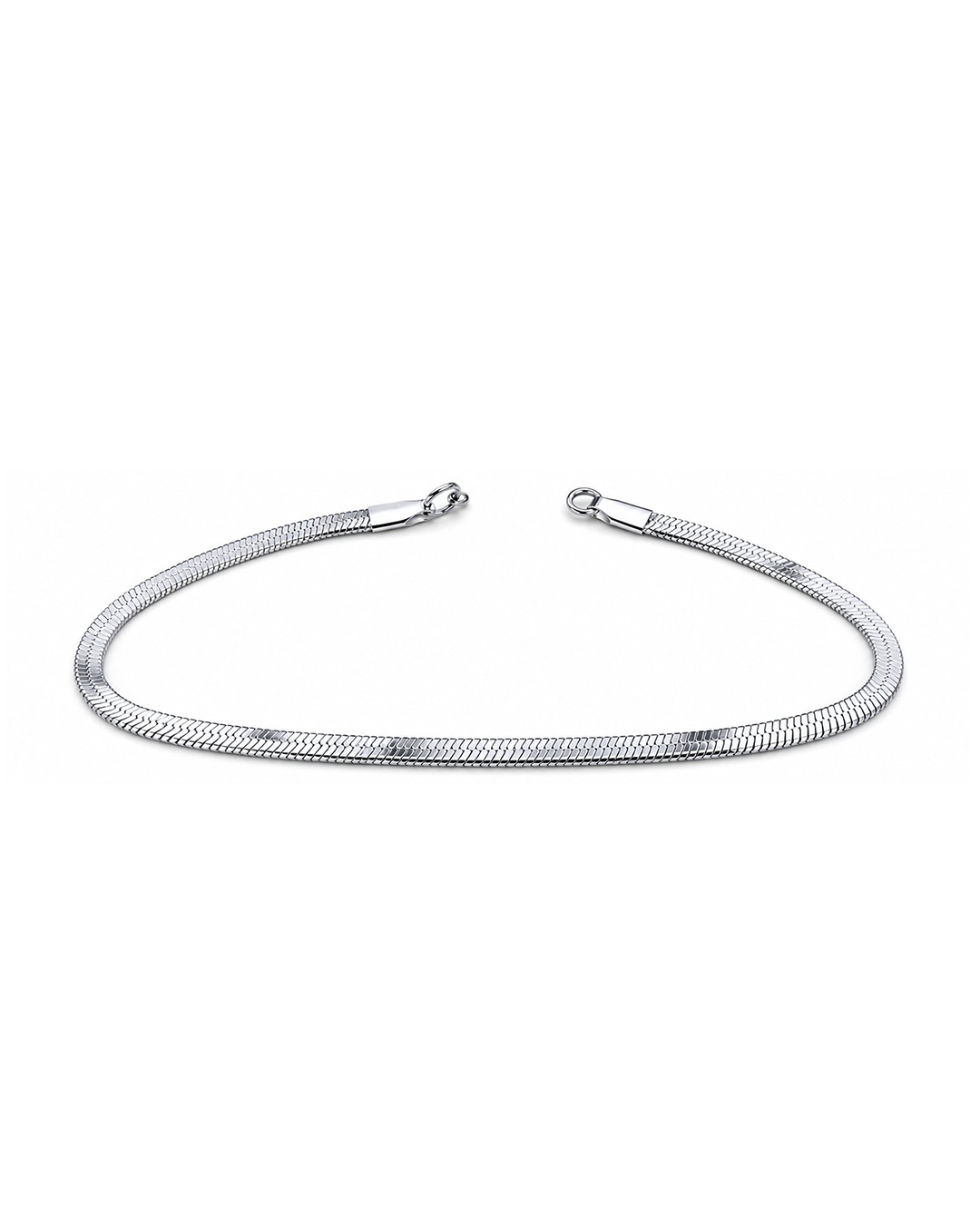 Snake Textured Silver Chain