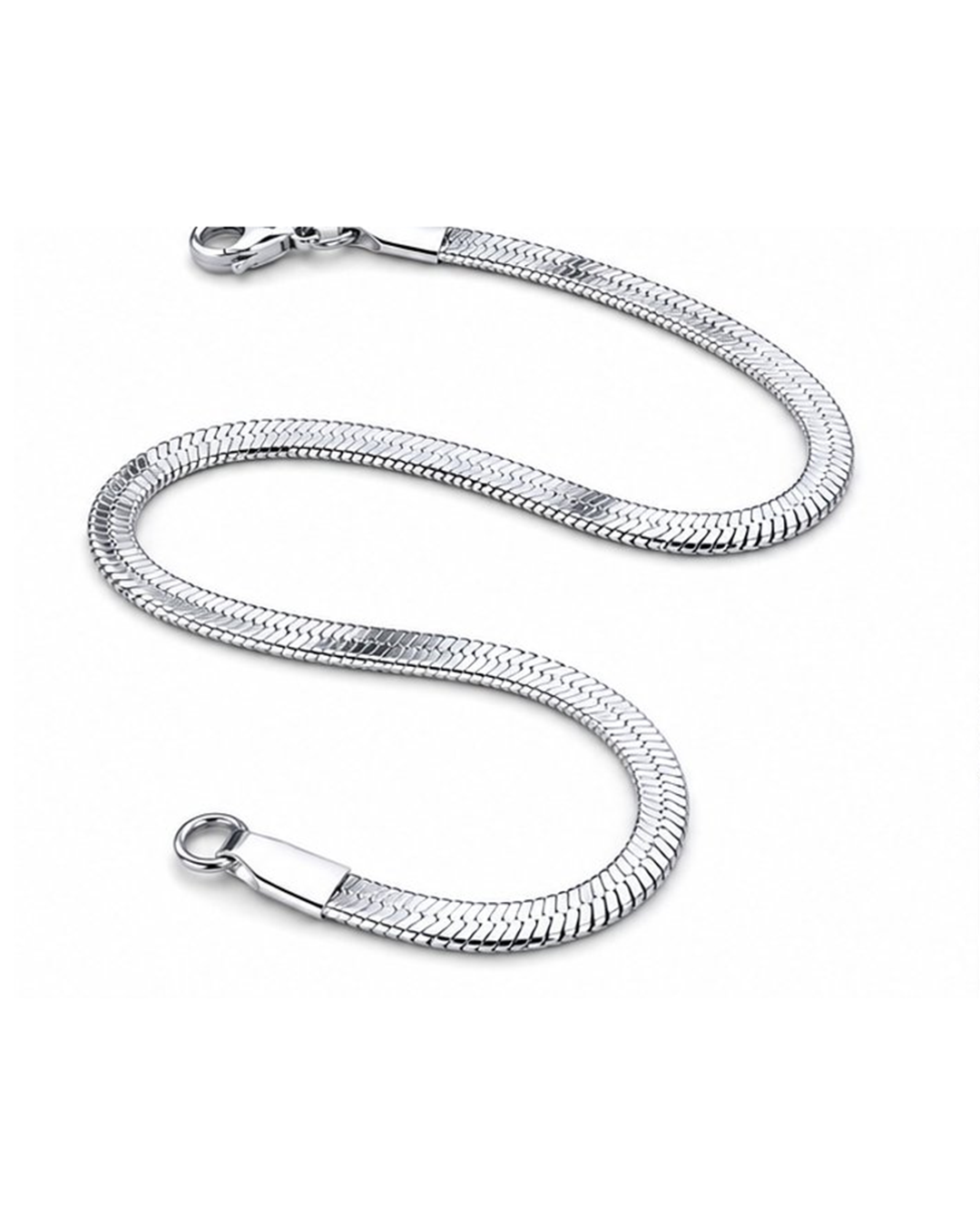 Snake Textured Silver Chain