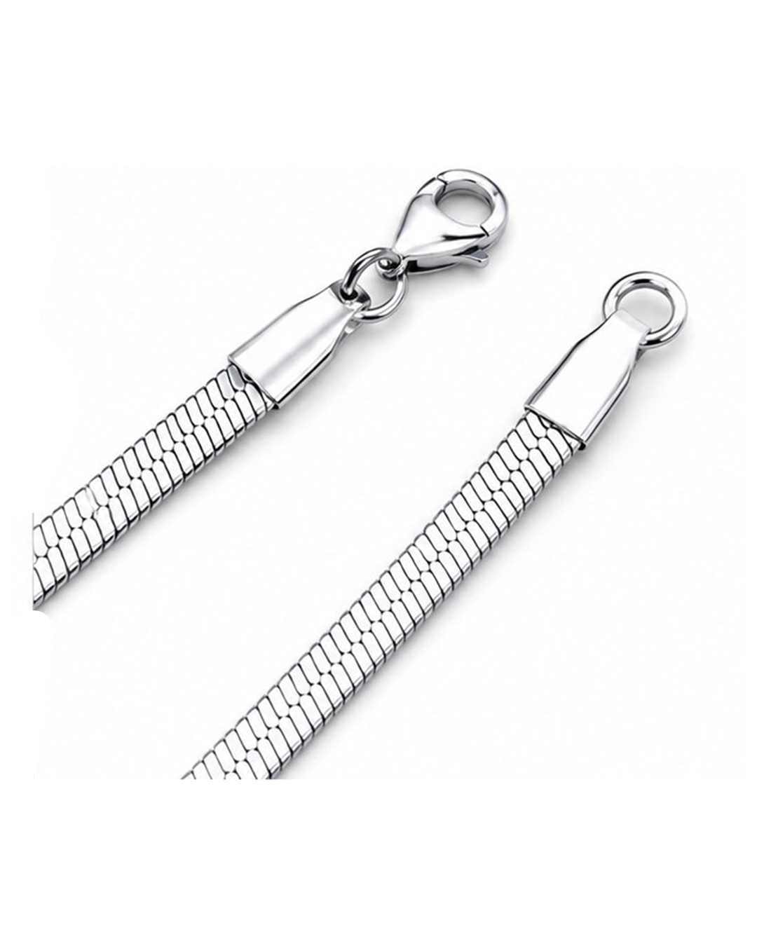 Snake Textured Silver Chain