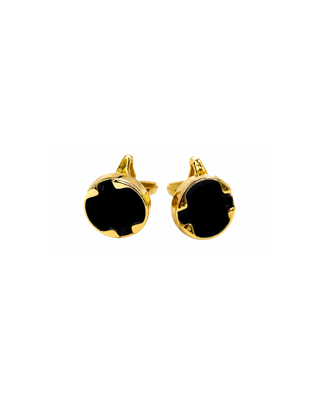 Black Stone with Gold Plated Cufflink