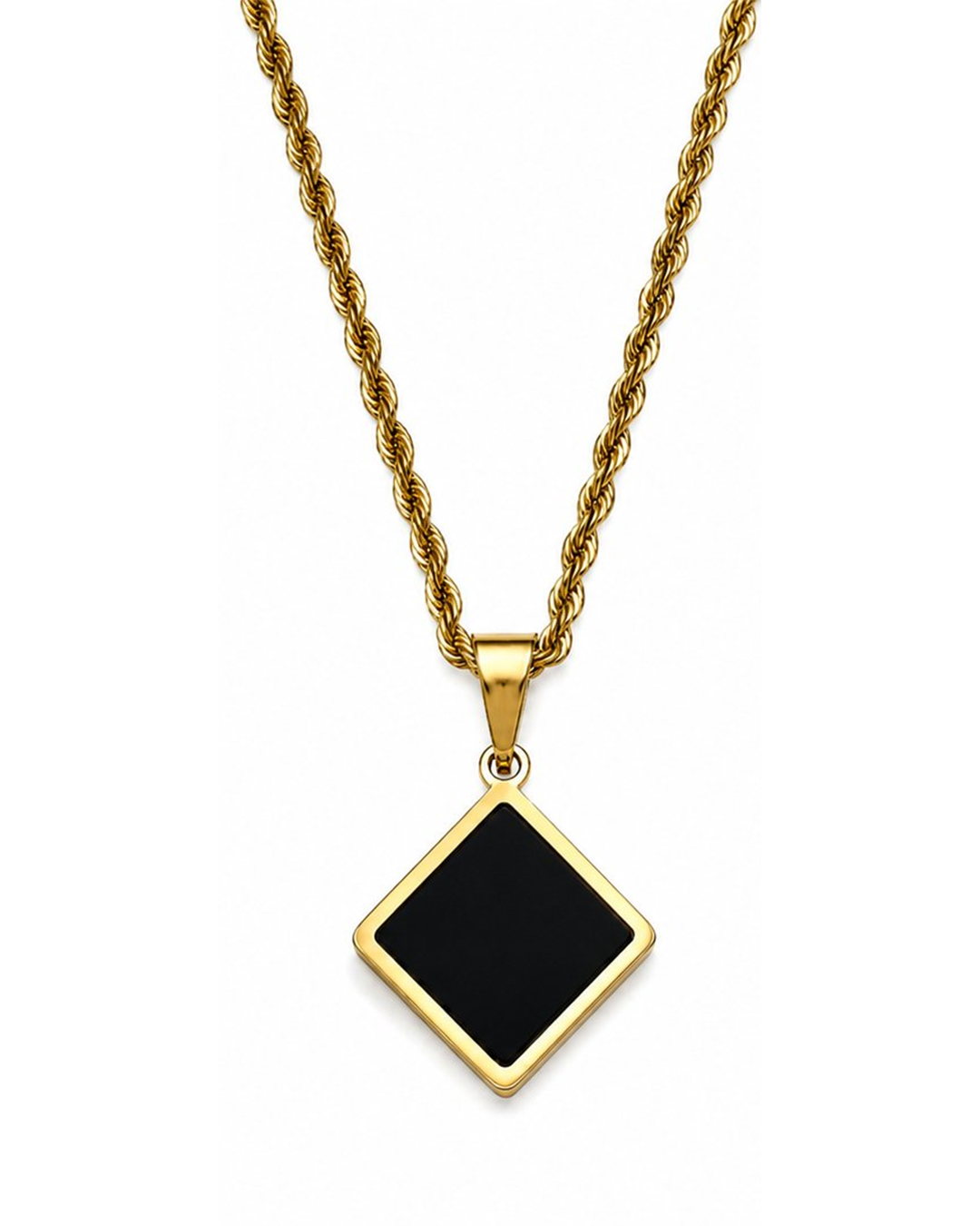 Black Diamond with Gold Plated Locket