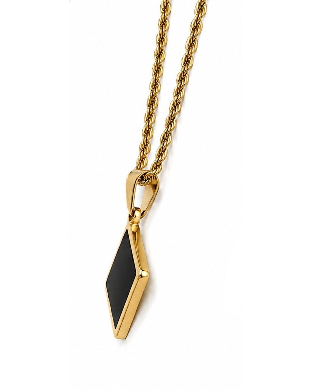 Black Diamond with Gold Plated Locket