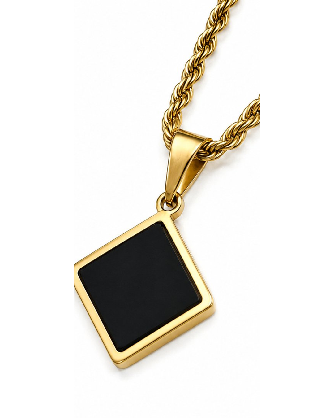 Black Diamond with Gold Plated Locket