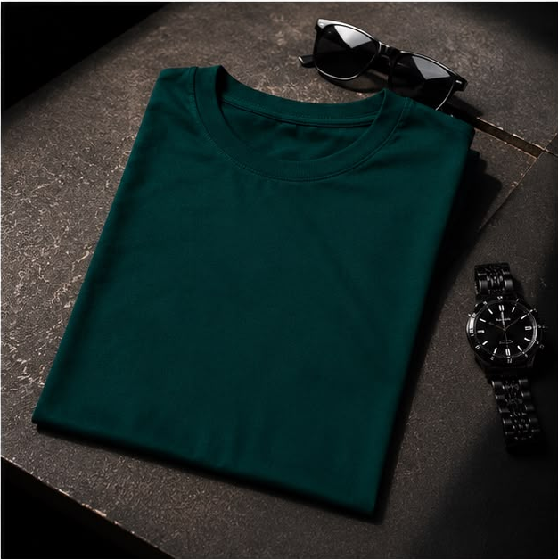 Olive Green Plain T-Shirt