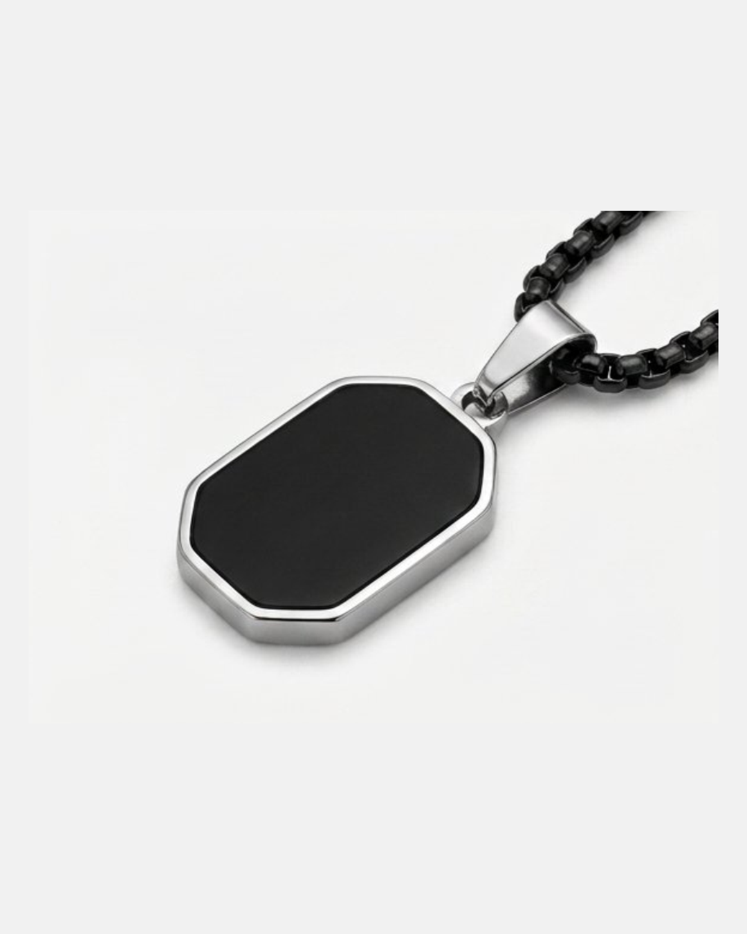 Black Moon with Black Aura Chain Locket