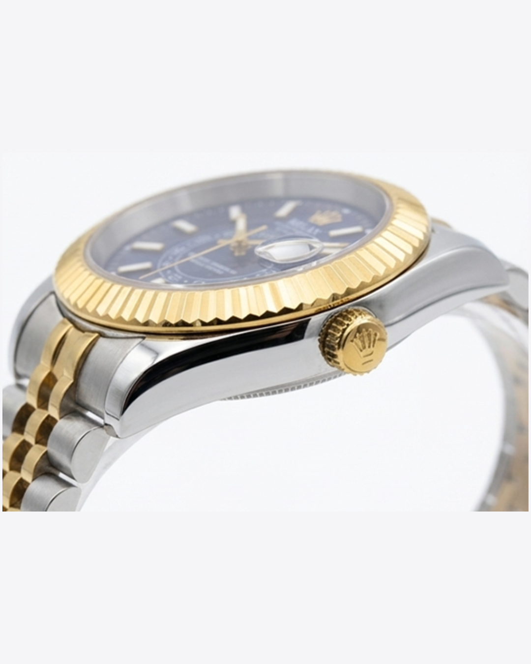 Rolex Blue Dial Gold & Silver Plated Watch