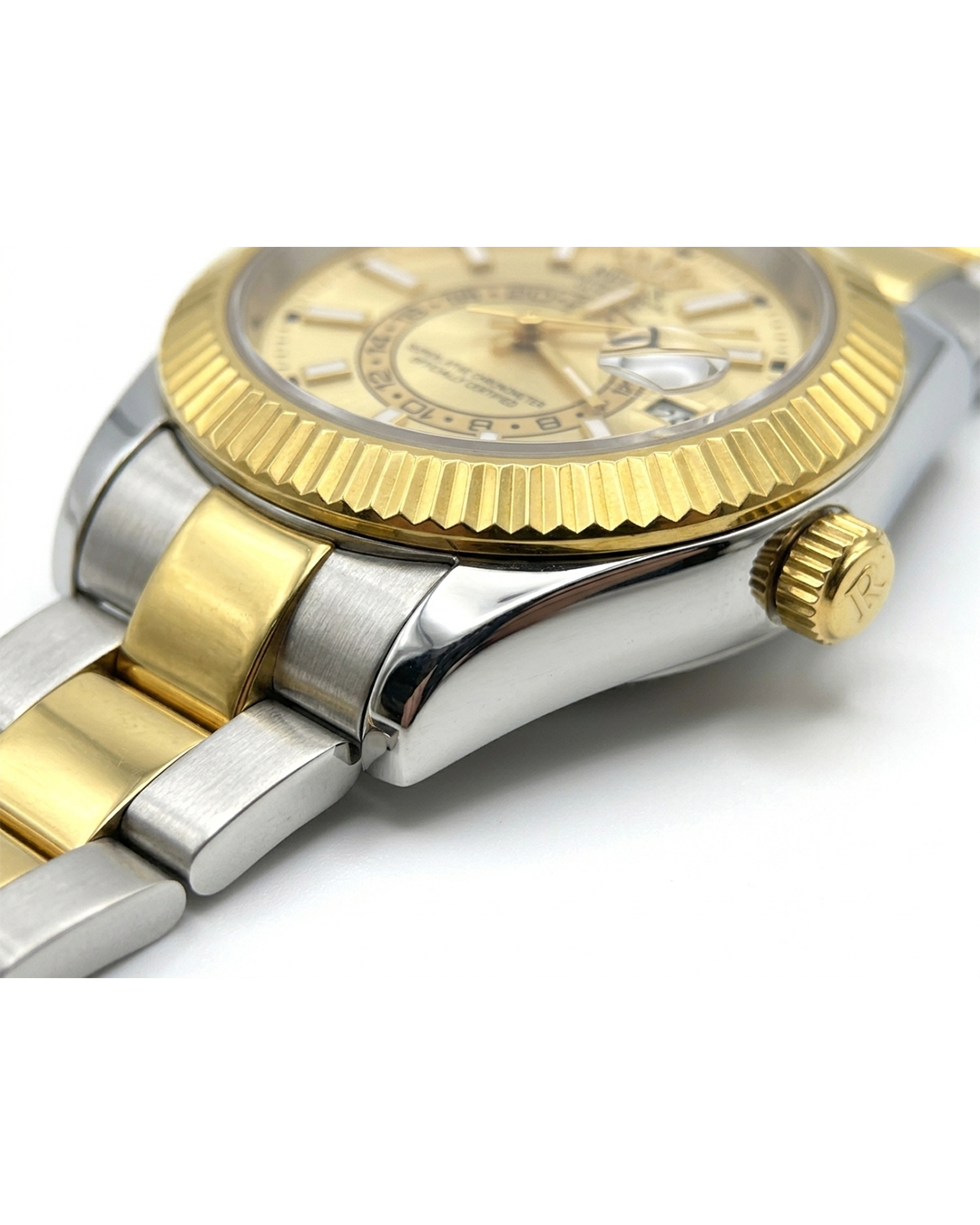 Rolex Gold Double Dial Silver & Gold Plated Watch