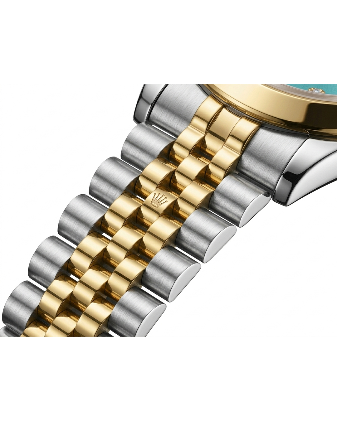 Rolex Blue Dial Silver & Gold Plated Watch