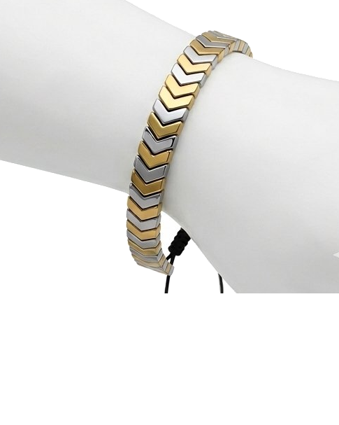 Silver Gold Strip Handcrafted