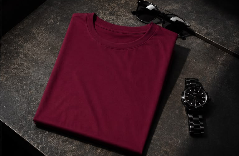 Maroon Plain T-Shirt