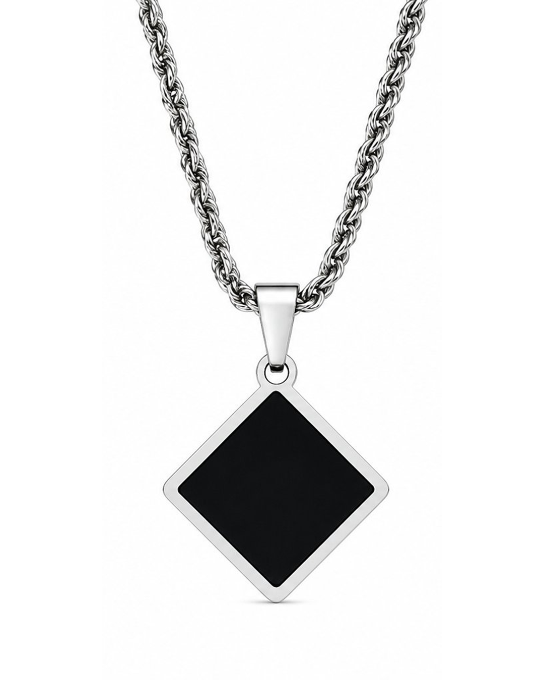 Black Diamond Shaped Locket