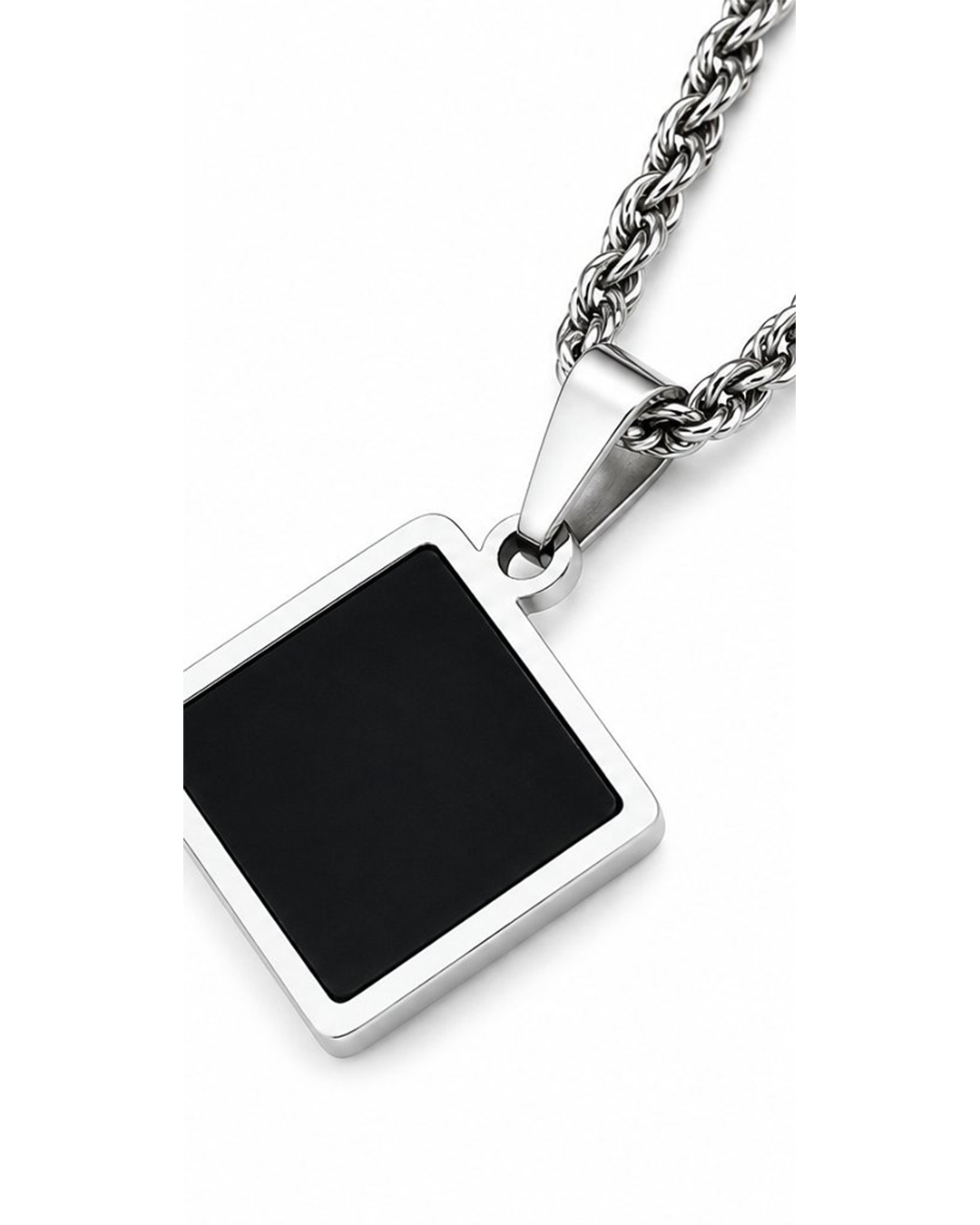 Black Diamond Shaped Locket
