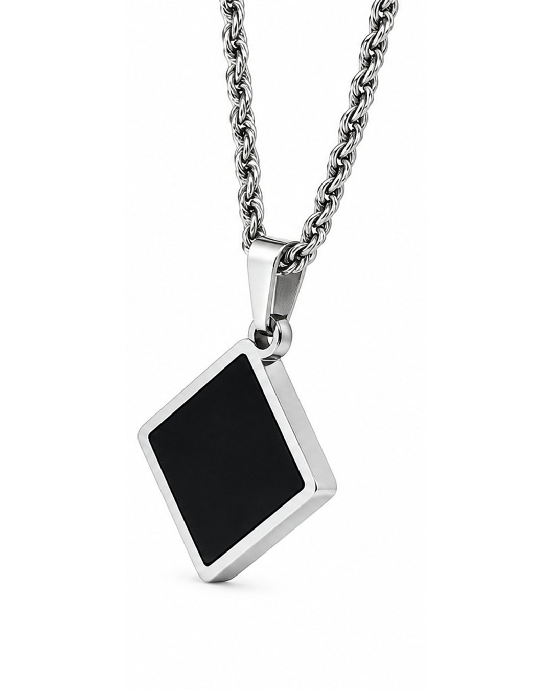 Black Diamond Shaped Locket