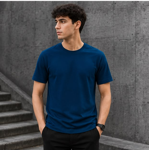 Blue Plain T-Shirt