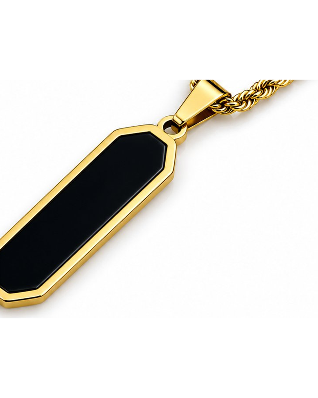 Black Line Gold Plated Locket