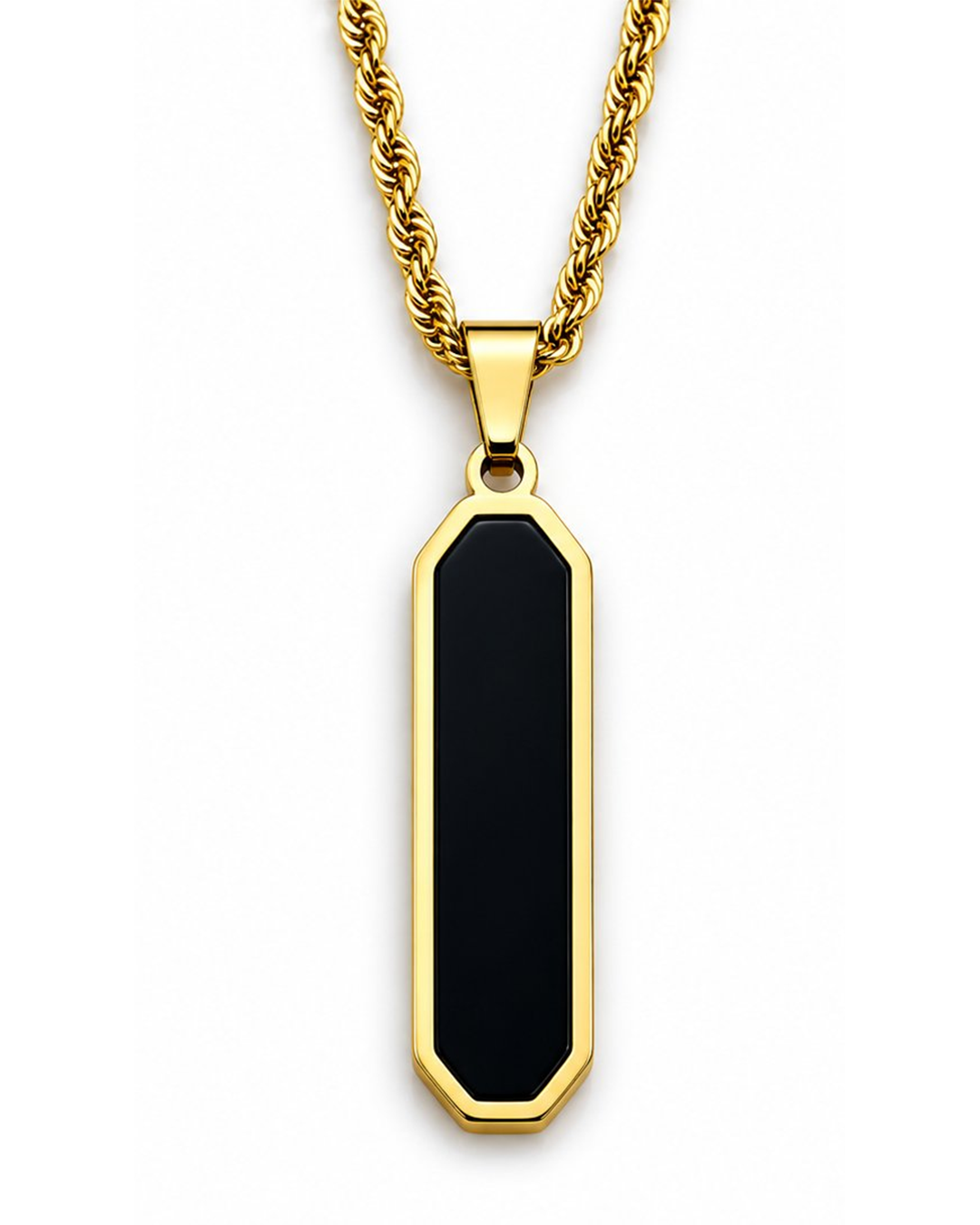 Black Line Gold Plated Locket