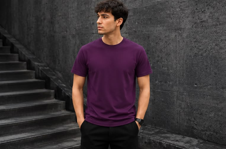 Purple Plain T-Shirt