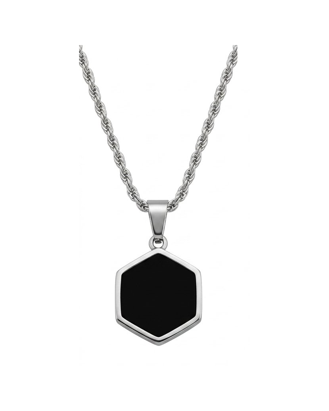 Pentagon Black Locket
