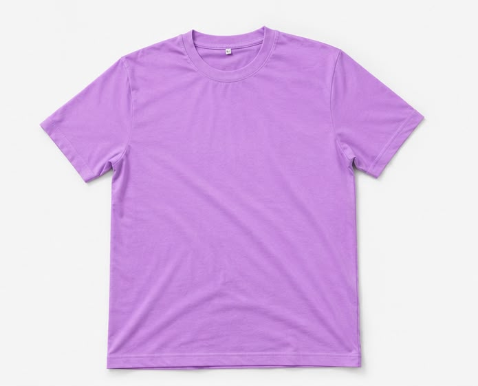 Light Purple Plain T-Shirt