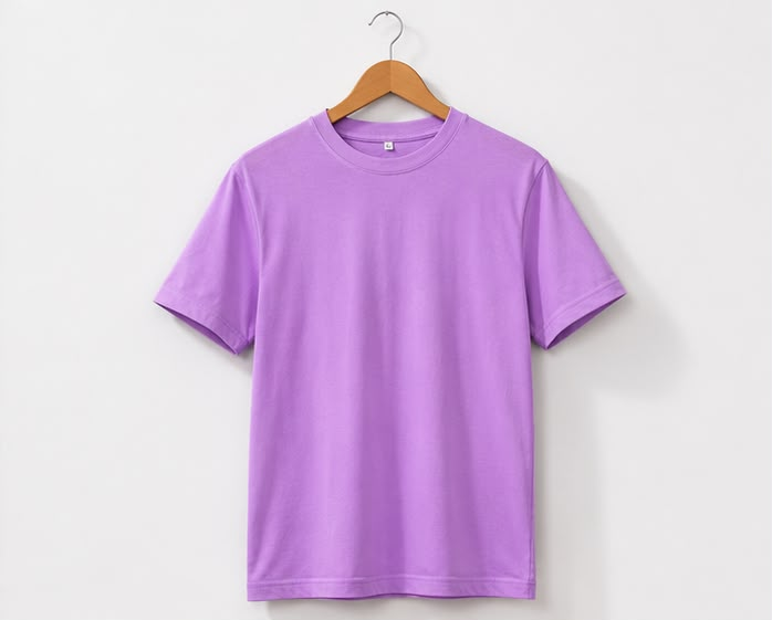 Light Purple Plain T-Shirt