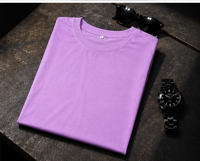 Light Purple Plain T-Shirt