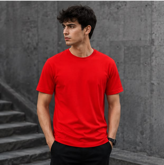 Red Plain T-Shirt