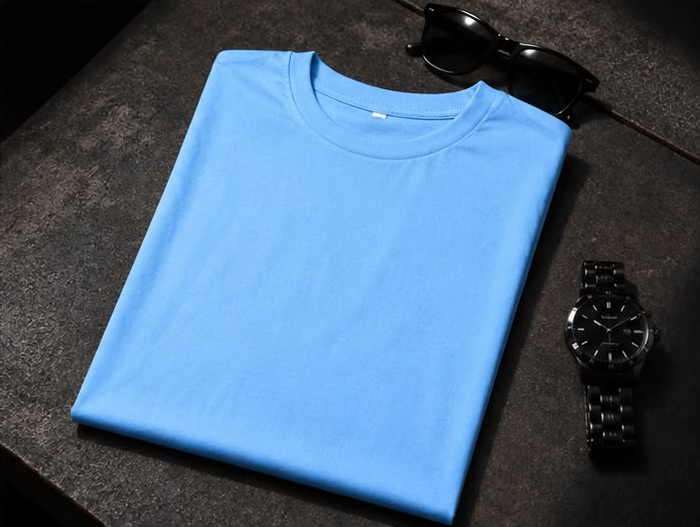 Sky Blue Plain T-Shirt