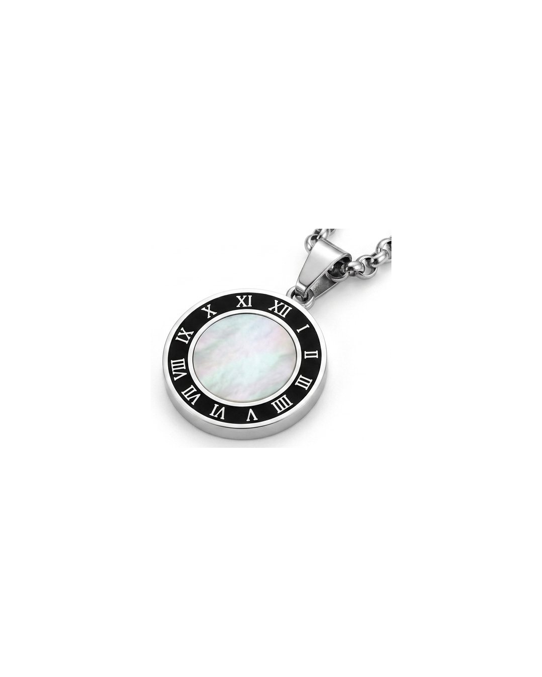 White Round Clock Locket