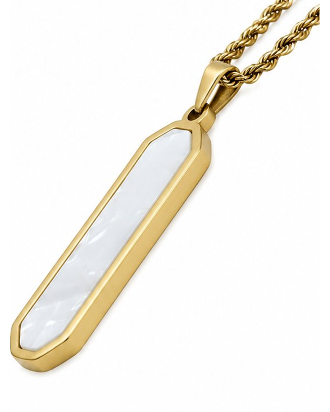 White Line Gold Plated Locket