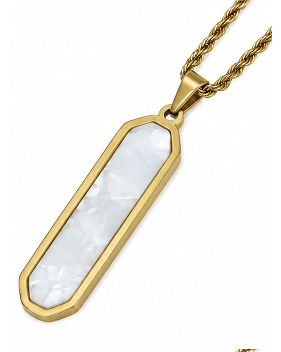 White Line Gold Plated Locket
