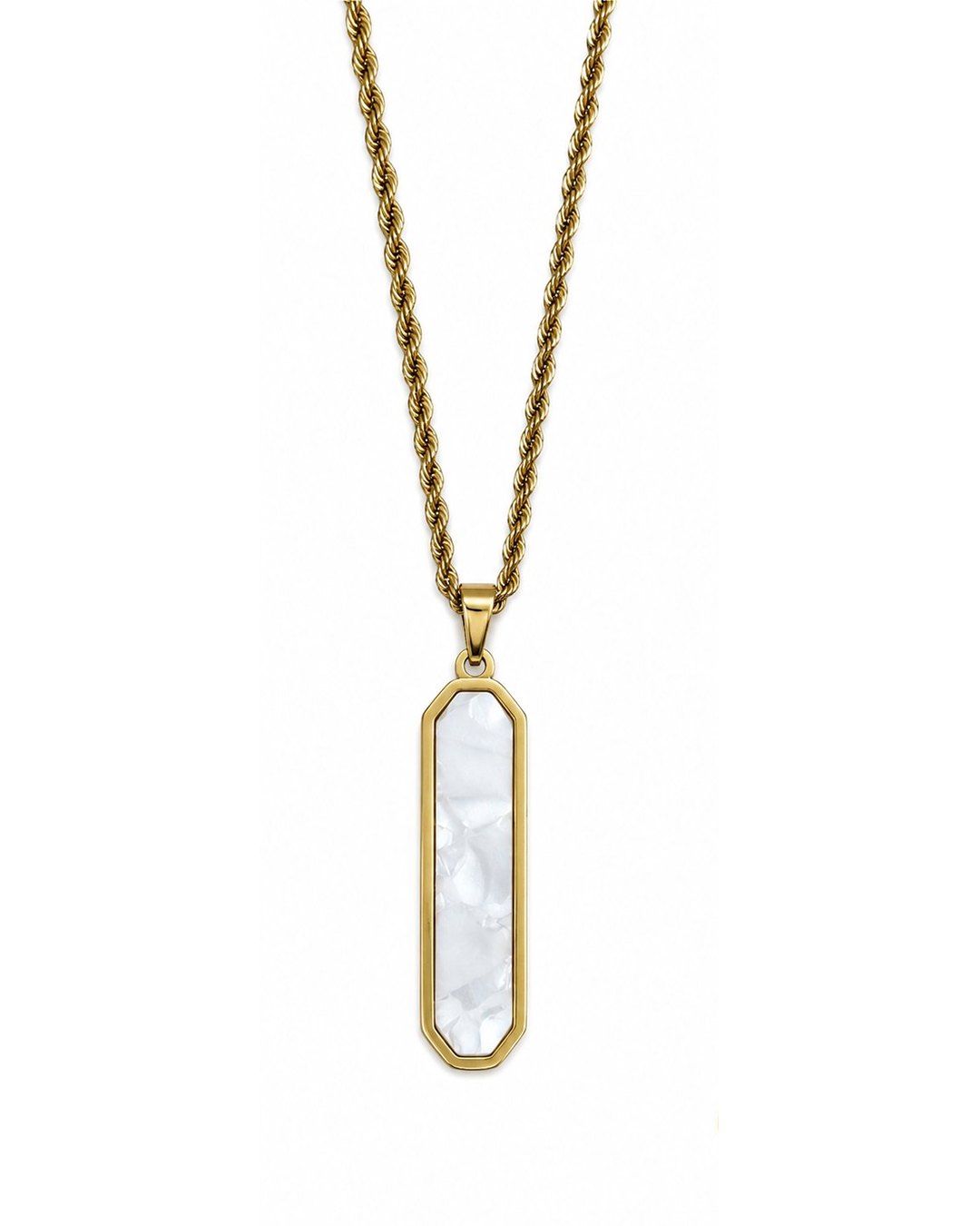 White Line Gold Plated Locket