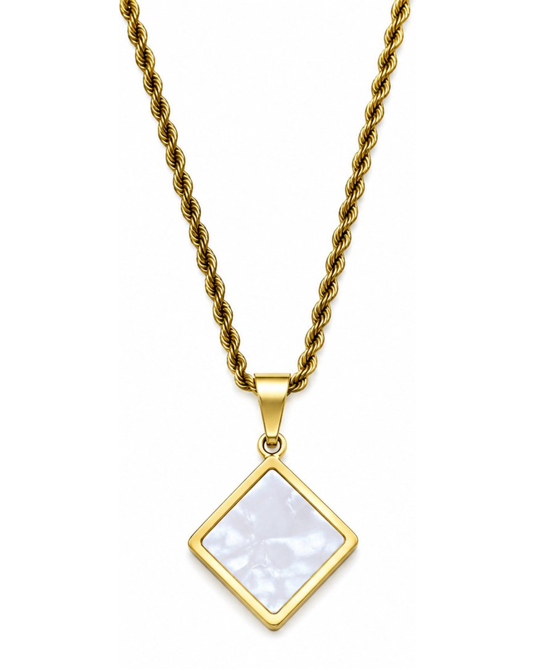 White Diamond with Gold Plated