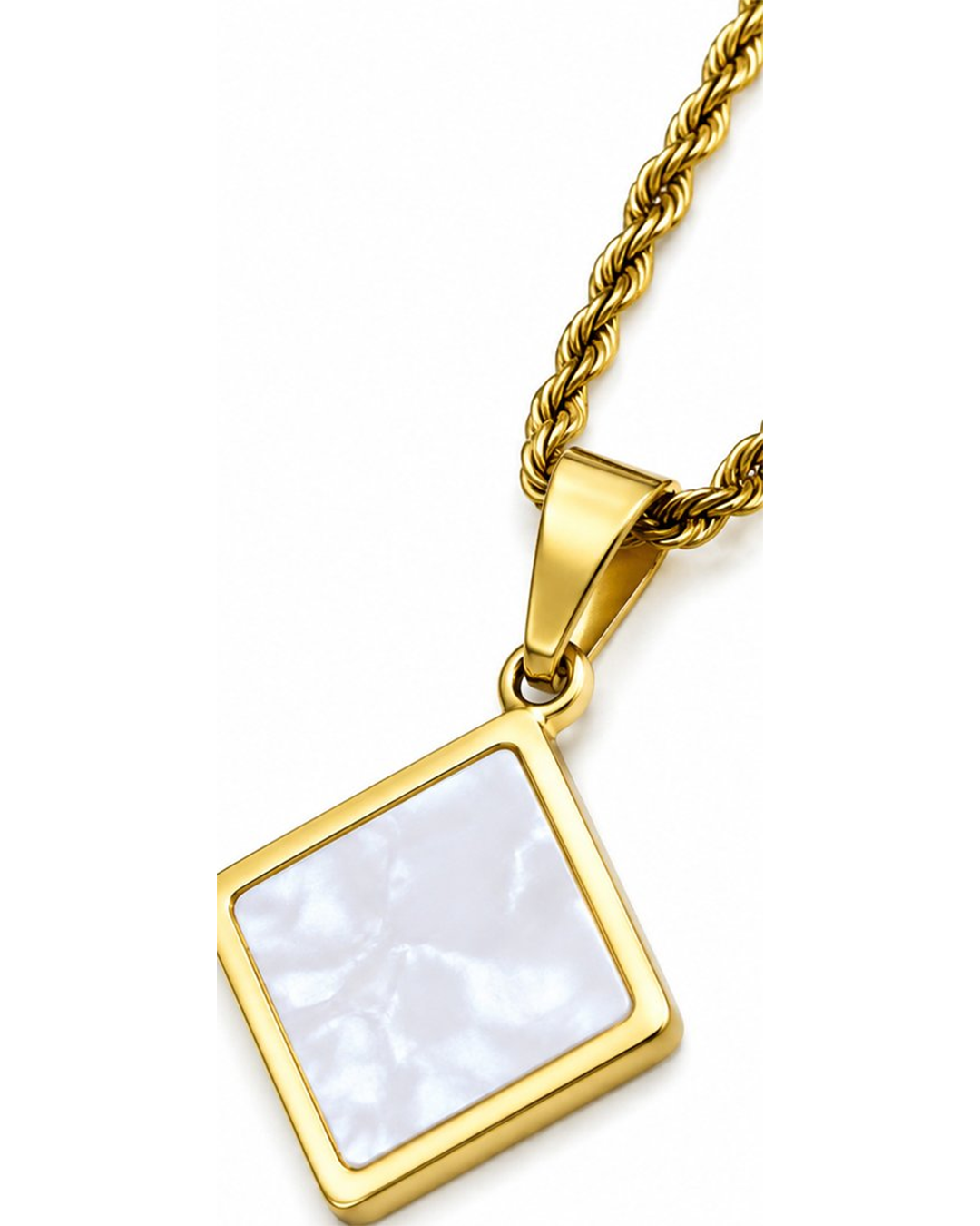 White Diamond with Gold Plated